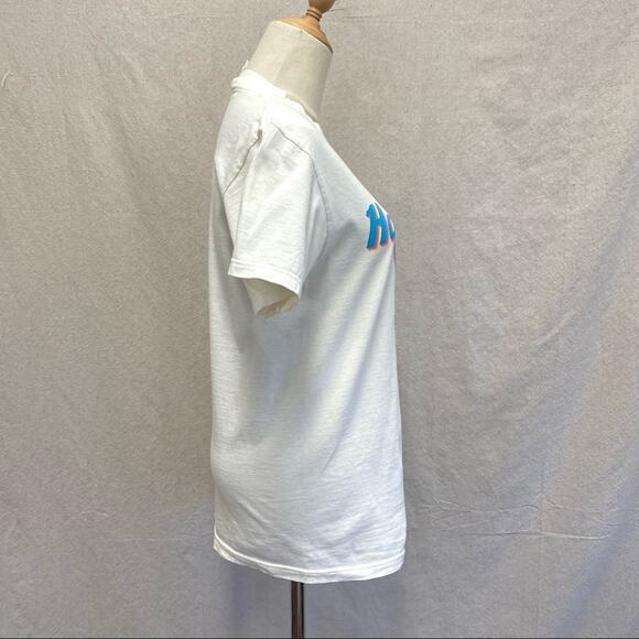 Vintage 90s Hard Rock Cafe Short Sleeve Tee Size Small 100% cotton neon graphic - Picture 9 of 14